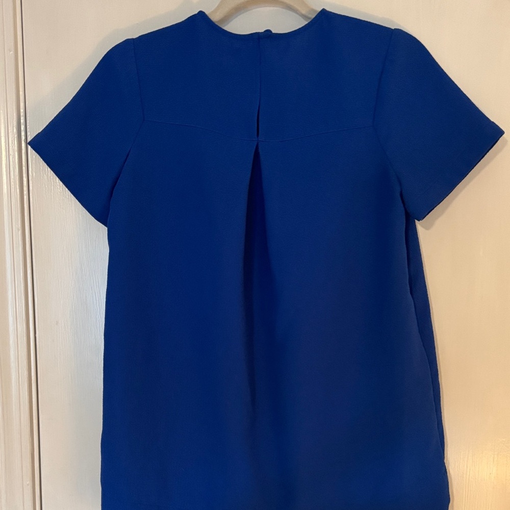 Madewell Women’s Short Sleeve Blue Blouse - Picture 3 of 3